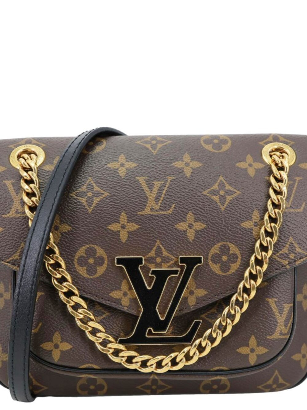Louis Vuitton Passy Monogram Canvas Shoulder Bag Brown